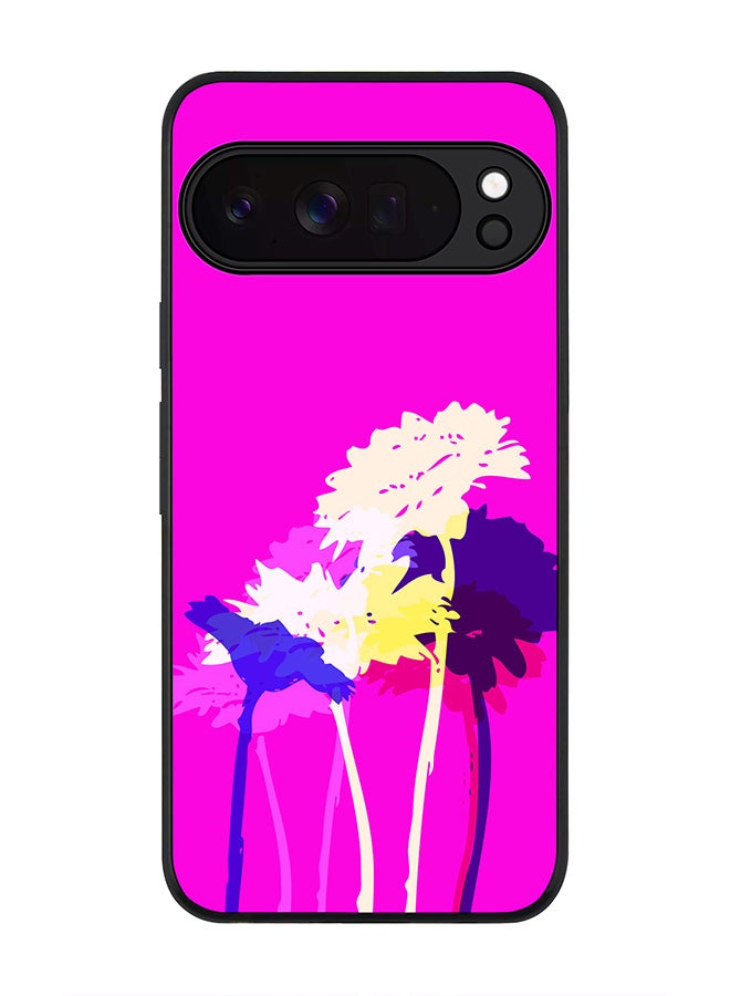 For Google Pixel 10 Pro Case,Slim fit Camera Protection, Shockproof Thin Phone cover  - Bleeding Flowers (Pink)